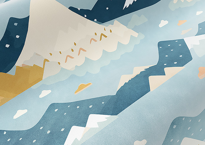 Serene Summit, Frost - Roman Blind - Image 4